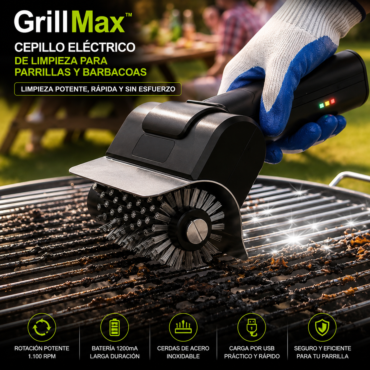 GrillMax™ | Limpieza Profunda sin Esfuerzo