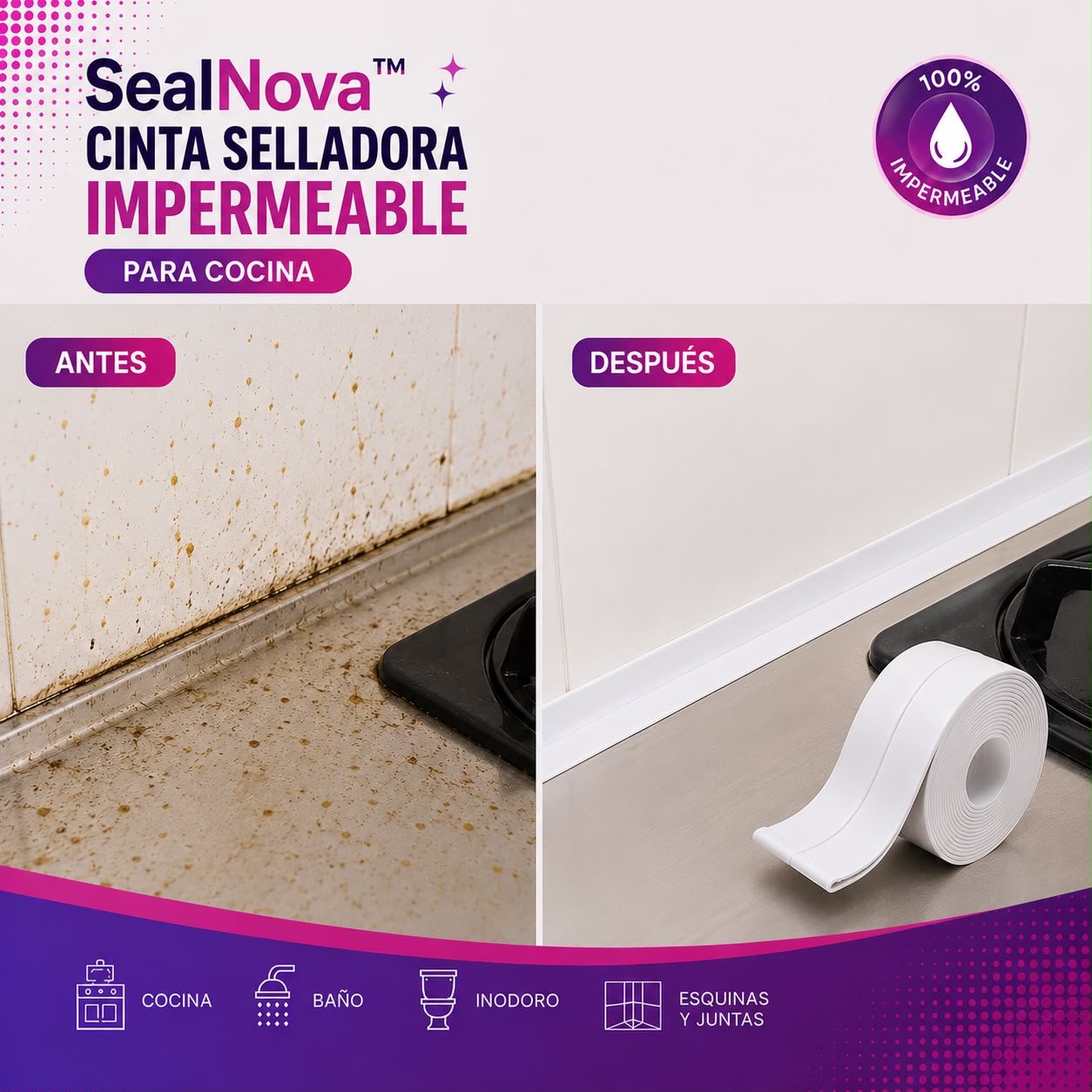 SealNova™| Sella, protege y renueva tu cocina y baño